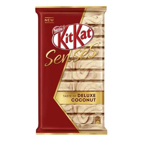 Шоколад белый и молочный Kit-Kat senses taste of deluxe coconut с хрустящей вафлей 112 г в МЕТРОНОМ