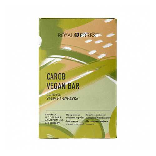 Шоколад Carob Vegan Bar Яблоко, урбеч из фундука Royal Forest 50 г в МЕТРОНОМ