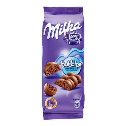 Шоколад молочный пористый Milka bubbles 80 г в МЕТРОНОМ
