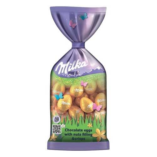 Шоколадные яйца Milka мини с орехом 100 г в МЕТРОНОМ
