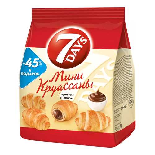 Круассаны-мини 7 Days с кремом какао 105 г в МЕТРОНОМ