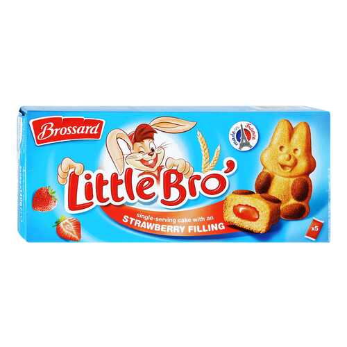 Пирожное Brossard Little Bro с клубничной начинкой 140 г в МЕТРОНОМ