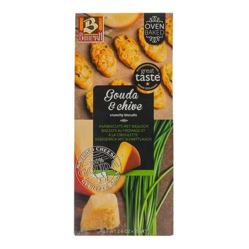 Печенье Buiteman c сыром гауда и луком Gouda & Chive 75г Нидерланды в МЕТРОНОМ
