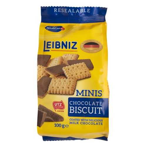 Печенье Leibniz minis chocolate biscuit в шоколаде 100 г в МЕТРОНОМ