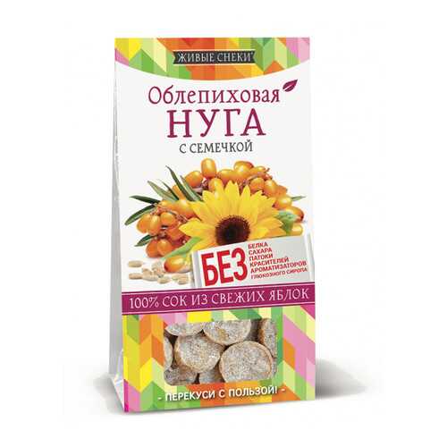 Нуга облепиховая Живые снеки с семечкой 4*90 г в МЕТРОНОМ