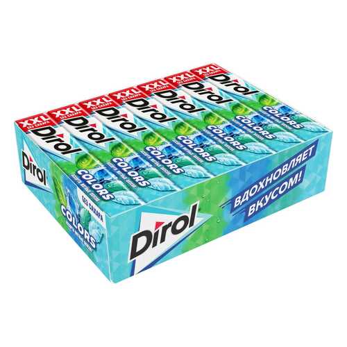 DIROL COLORS XXL жевательная резинка ассорти мята 19г по 18 шт в МЕТРОНОМ