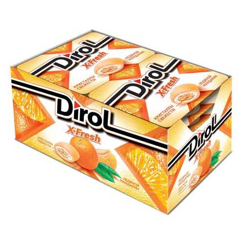 Жевательная резинка Dirol X-Fresh ледяной мандарин 12 шт в МЕТРОНОМ