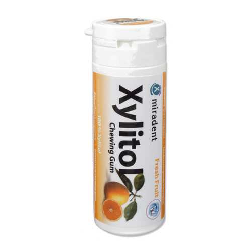 Жевательная резинка Miradent xylitol chewing gum свежие фрукты в МЕТРОНОМ