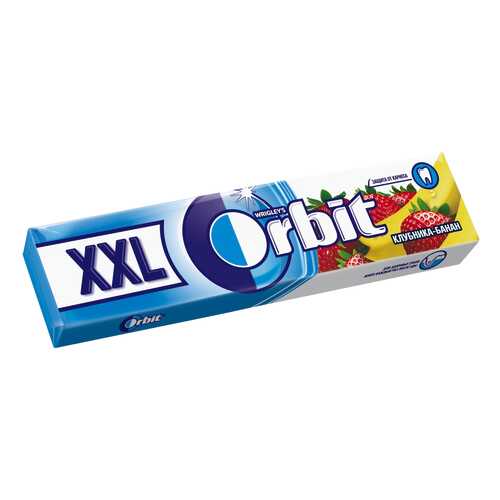 Жевательная резинка Orbit xxl с ароматом клубники/банана б/сахара 20.4 г в МЕТРОНОМ