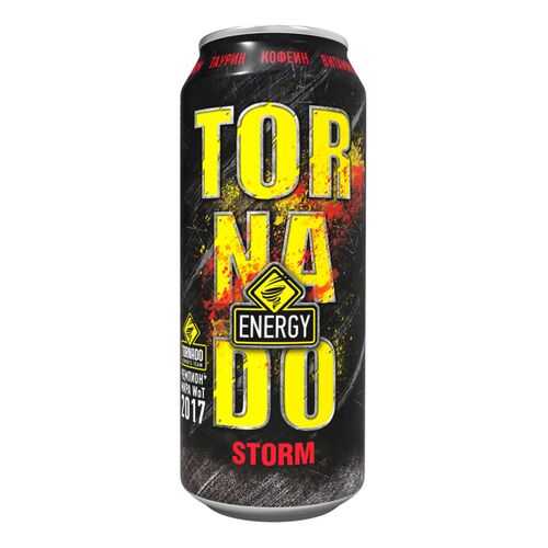 Напиток энергетический Tornado Energy storm газированный жестяная банка 0.45 л в МЕТРОНОМ
