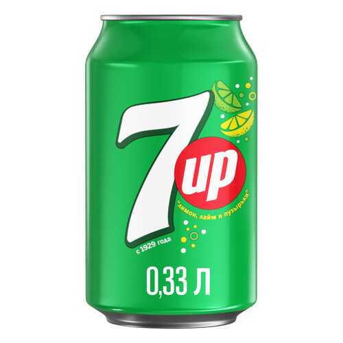 Напиток 7Up лимон и лайм жестяная банка 0.33 л в МЕТРОНОМ