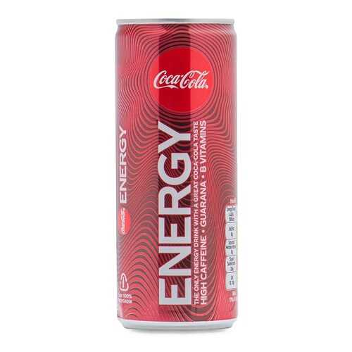 Напиток безалкогольный газированный Coca-Cola Energy 0.25л банка Великобритания в МЕТРОНОМ