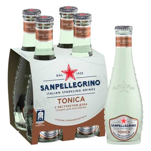 Напиток безалкогольный газированный S.Pellegrino Tonica, 4 шт по 0,20л в МЕТРОНОМ