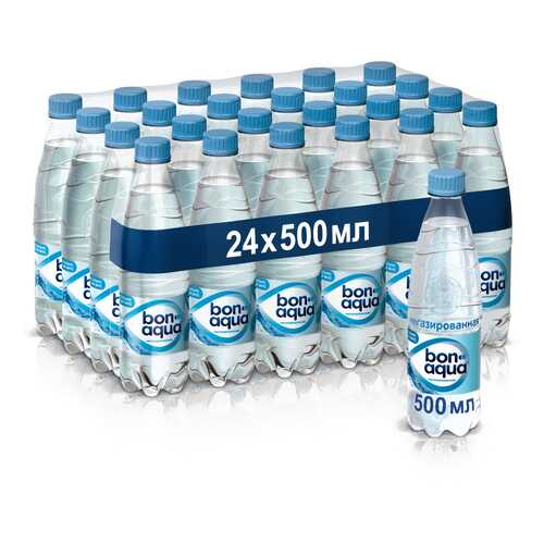 Вода Bonaqua чистая питьевая негазированная пластик 0.5 л 24 штуки в упаковке в МЕТРОНОМ