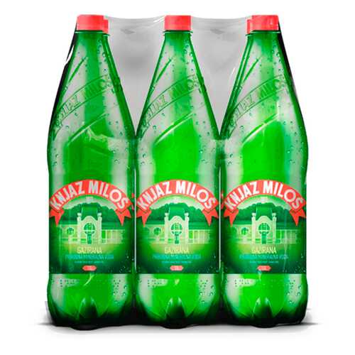 Вода газированная Knjaz Milos 1.5 л 6шт в МЕТРОНОМ