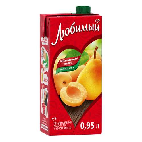 Напиток сокосодержащий Любимый абрикосовая груша 0.95 л в МЕТРОНОМ