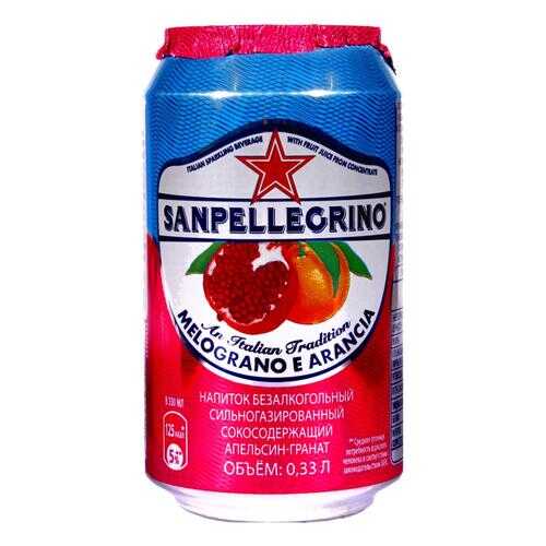 Напиток сокосодержащий San Pellegrino со вкусом граната и апельсина, 0,33 л а/б по 6шт в МЕТРОНОМ