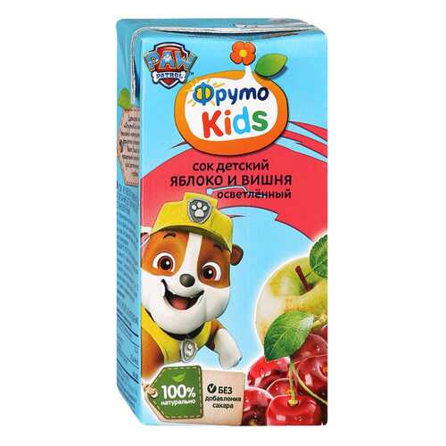 Сок Фруто Kids восстановленный осветленный из яблок и вишни с 5 мес 0.2 л в МЕТРОНОМ