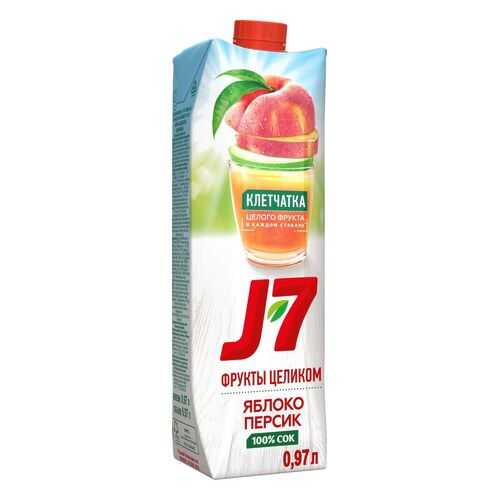 Сок J-7 Яблоко Персик с мякотью 970мл в МЕТРОНОМ